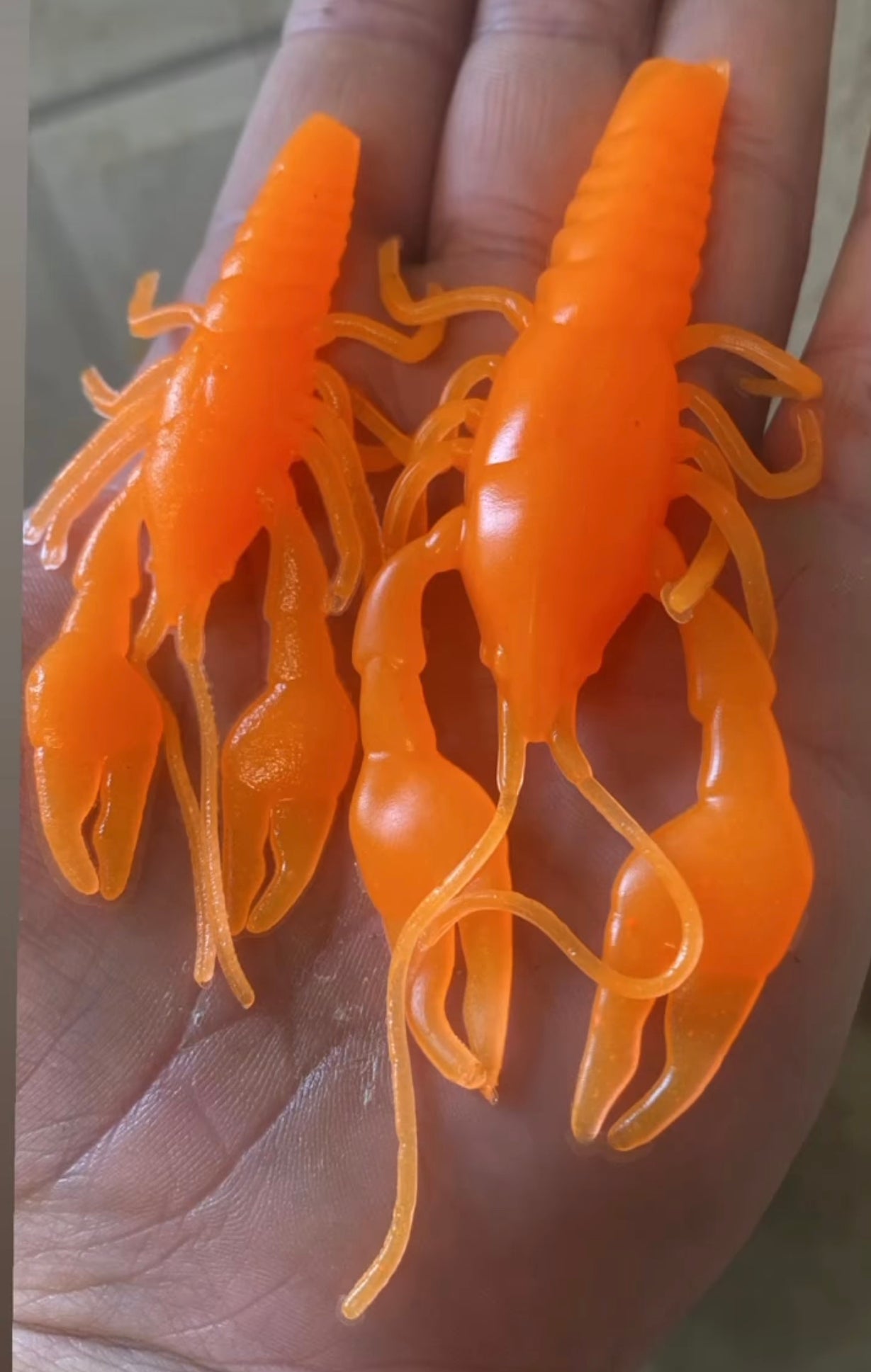 Mega glow craws, (4 pack)