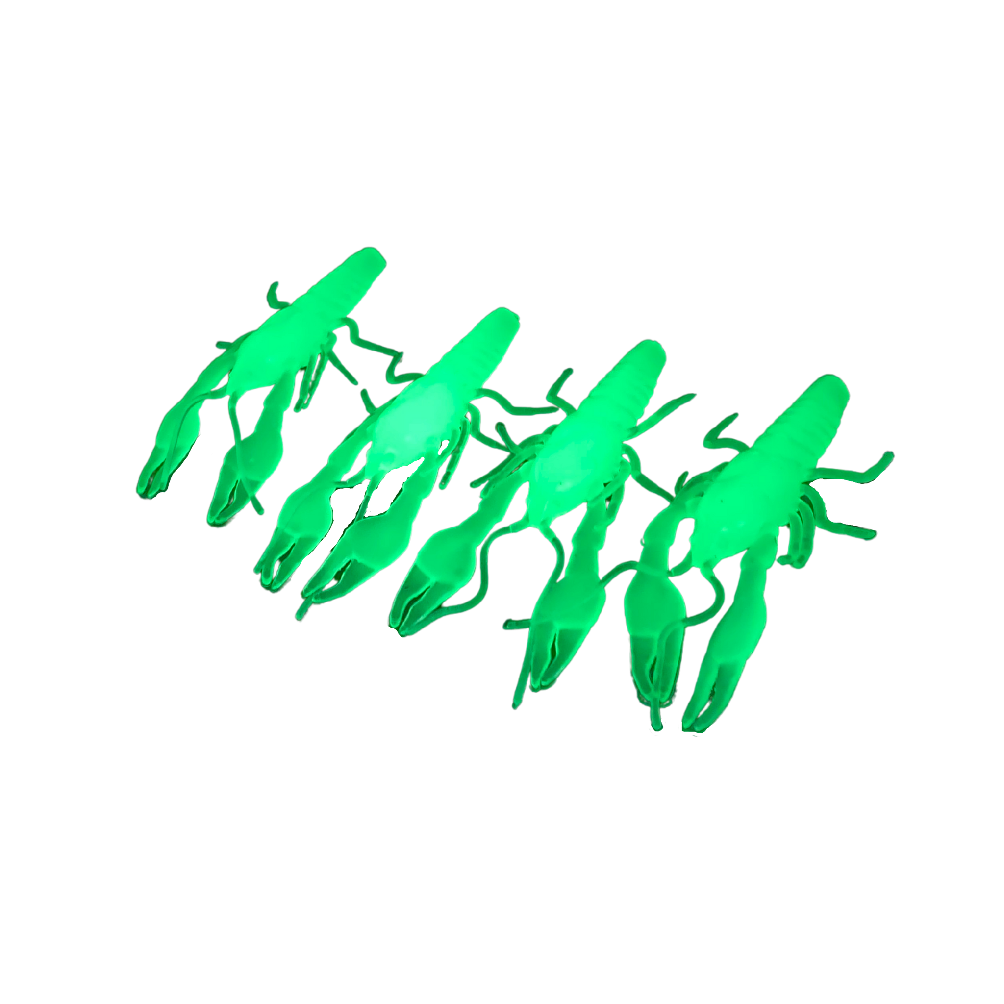 Mega glow craws, (4 pack)